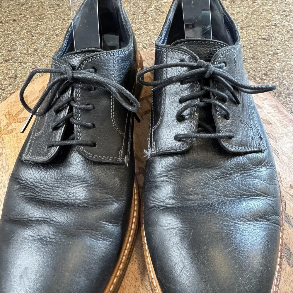Cole Haan Oxford Shoes Mens 10.5 Black Leather Casual Lace Up Comfort C30690‎